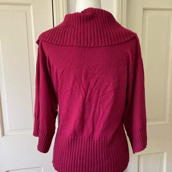 Cotton Cowl Sweater with Button Accents - Picture 4 of 5